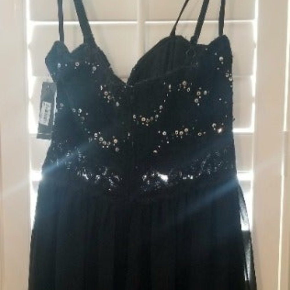 BCX Dress with black sequin and lace NWT